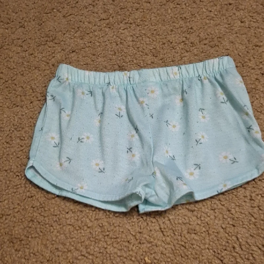 Carter's Blue Foral Print Shorts with Elastic Waistband